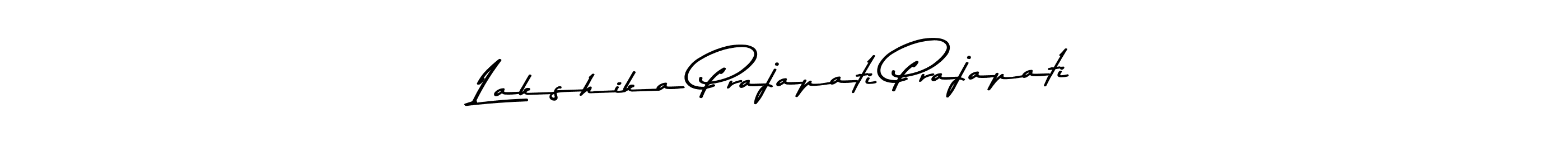 Lakshika Prajapati Prajapati stylish signature style. Best Handwritten Sign (Asem Kandis PERSONAL USE) for my name. Handwritten Signature Collection Ideas for my name Lakshika Prajapati Prajapati. Lakshika Prajapati Prajapati signature style 9 images and pictures png