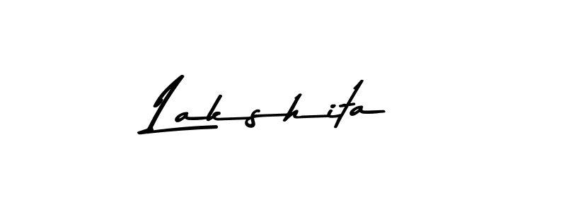 How to make Lakshita name signature. Use Asem Kandis PERSONAL USE style for creating short signs online. This is the latest handwritten sign. Lakshita signature style 9 images and pictures png