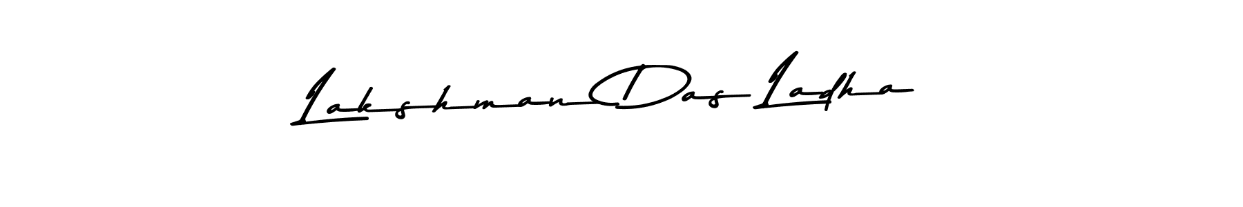 Similarly Asem Kandis PERSONAL USE is the best handwritten signature design. Signature creator online .You can use it as an online autograph creator for name Lakshman Das Ladha. Lakshman Das Ladha signature style 9 images and pictures png