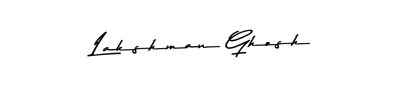 Make a beautiful signature design for name Lakshman Ghosh. With this signature (Asem Kandis PERSONAL USE) style, you can create a handwritten signature for free. Lakshman Ghosh signature style 9 images and pictures png