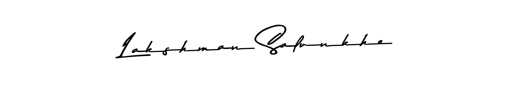 How to make Lakshman Salunkhe name signature. Use Asem Kandis PERSONAL USE style for creating short signs online. This is the latest handwritten sign. Lakshman Salunkhe signature style 9 images and pictures png