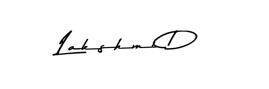 Create a beautiful signature design for name Lakshmi D. With this signature (Asem Kandis PERSONAL USE) fonts, you can make a handwritten signature for free. Lakshmi D signature style 9 images and pictures png