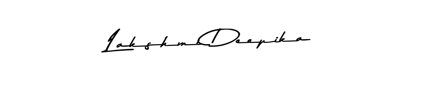 Make a beautiful signature design for name Lakshmi Deepika. With this signature (Asem Kandis PERSONAL USE) style, you can create a handwritten signature for free. Lakshmi Deepika signature style 9 images and pictures png