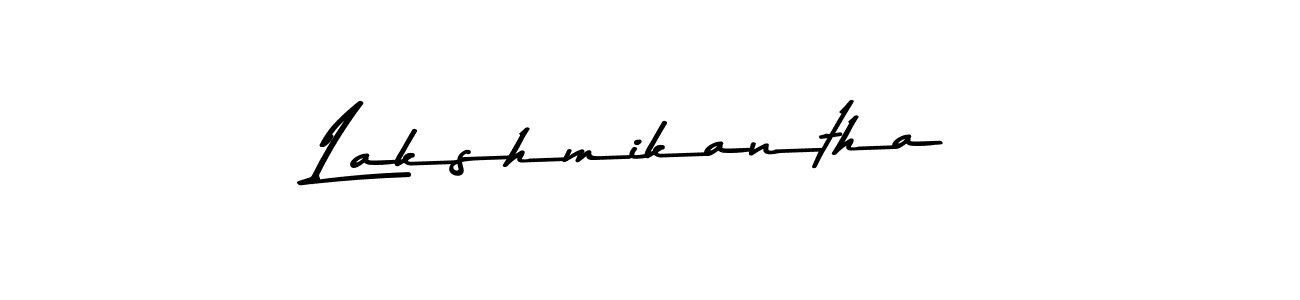 How to make Lakshmikantha name signature. Use Asem Kandis PERSONAL USE style for creating short signs online. This is the latest handwritten sign. Lakshmikantha signature style 9 images and pictures png