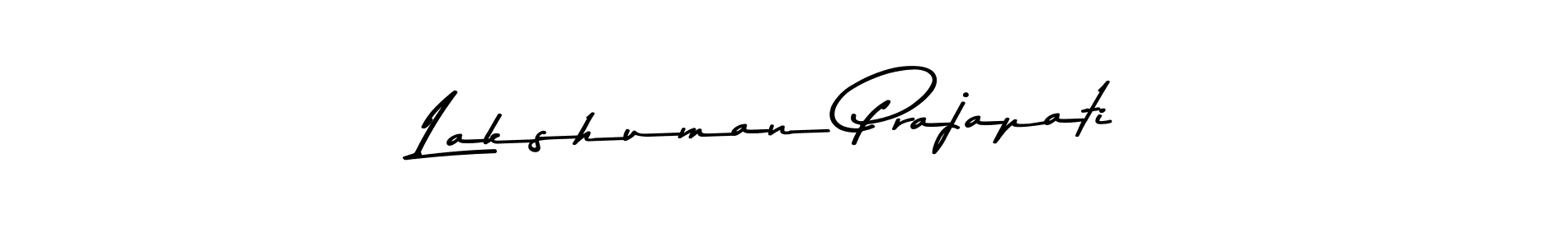 Make a beautiful signature design for name Lakshuman Prajapati. With this signature (Asem Kandis PERSONAL USE) style, you can create a handwritten signature for free. Lakshuman Prajapati signature style 9 images and pictures png