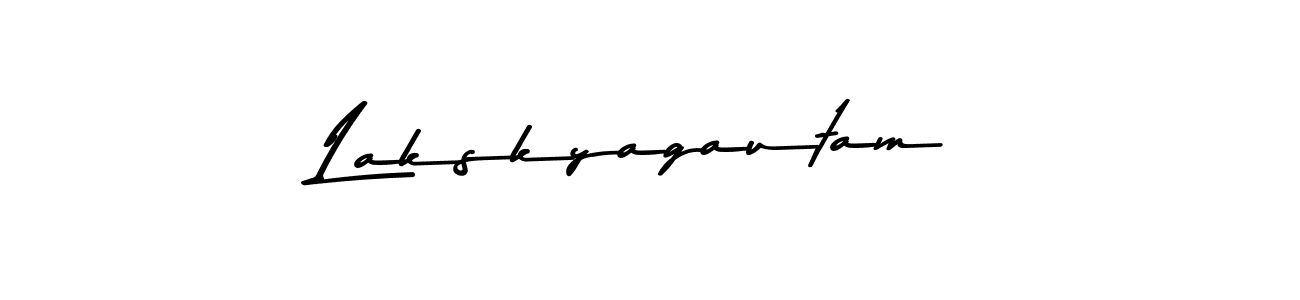 How to make Lakskyagautam name signature. Use Asem Kandis PERSONAL USE style for creating short signs online. This is the latest handwritten sign. Lakskyagautam signature style 9 images and pictures png