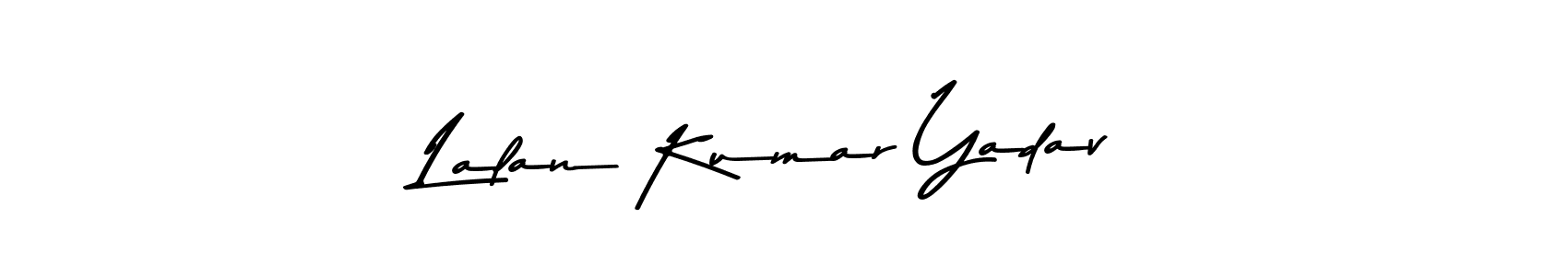 Make a beautiful signature design for name Lalan Kumar Yadav. With this signature (Asem Kandis PERSONAL USE) style, you can create a handwritten signature for free. Lalan Kumar Yadav signature style 9 images and pictures png