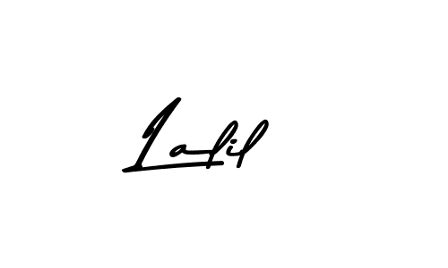 How to make Lalil name signature. Use Asem Kandis PERSONAL USE style for creating short signs online. This is the latest handwritten sign. Lalil signature style 9 images and pictures png
