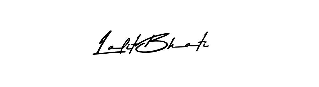 Use a signature maker to create a handwritten signature online. With this signature software, you can design (Asem Kandis PERSONAL USE) your own signature for name Lalit Bhati. Lalit Bhati signature style 9 images and pictures png