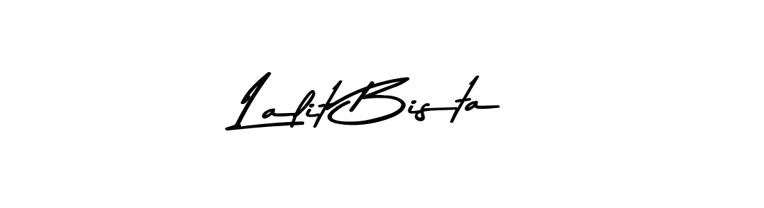 How to make Lalit Bista name signature. Use Asem Kandis PERSONAL USE style for creating short signs online. This is the latest handwritten sign. Lalit Bista signature style 9 images and pictures png