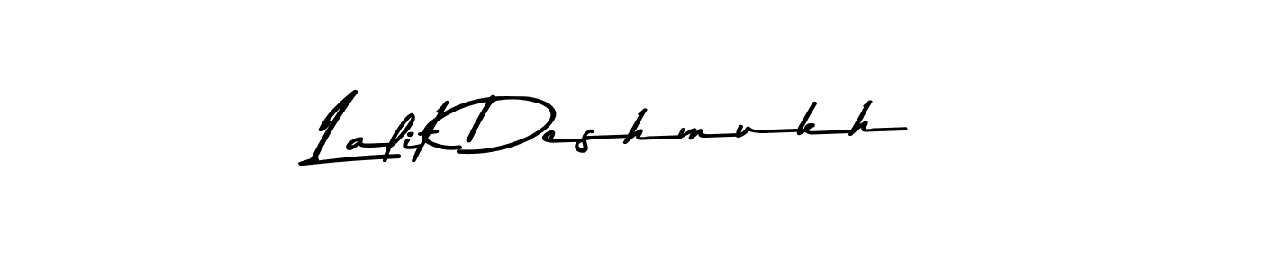 Design your own signature with our free online signature maker. With this signature software, you can create a handwritten (Asem Kandis PERSONAL USE) signature for name Lalit Deshmukh. Lalit Deshmukh signature style 9 images and pictures png
