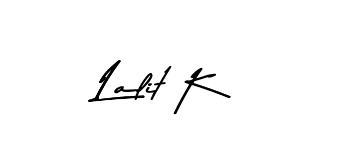 Make a short Lalit K signature style. Manage your documents anywhere anytime using Asem Kandis PERSONAL USE. Create and add eSignatures, submit forms, share and send files easily. Lalit K signature style 9 images and pictures png