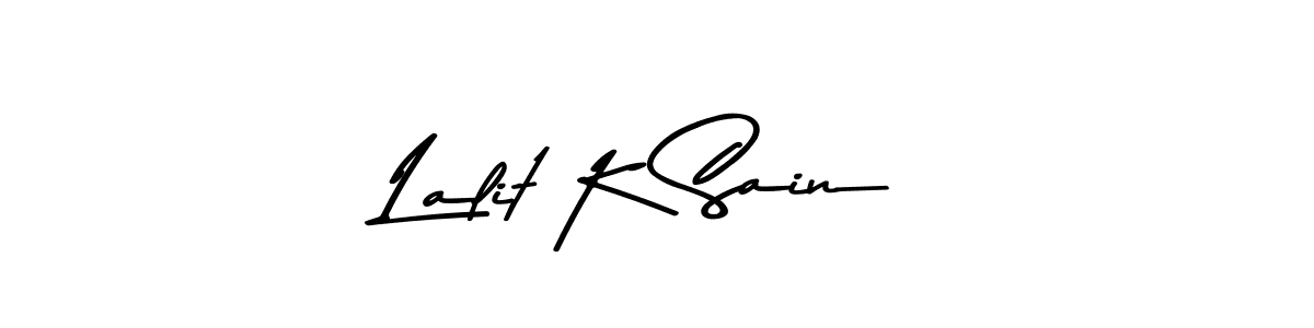 Design your own signature with our free online signature maker. With this signature software, you can create a handwritten (Asem Kandis PERSONAL USE) signature for name Lalit K Sain. Lalit K Sain signature style 9 images and pictures png
