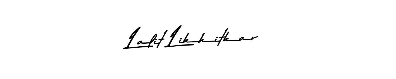 Asem Kandis PERSONAL USE is a professional signature style that is perfect for those who want to add a touch of class to their signature. It is also a great choice for those who want to make their signature more unique. Get Lalit Likhitkar name to fancy signature for free. Lalit Likhitkar signature style 9 images and pictures png