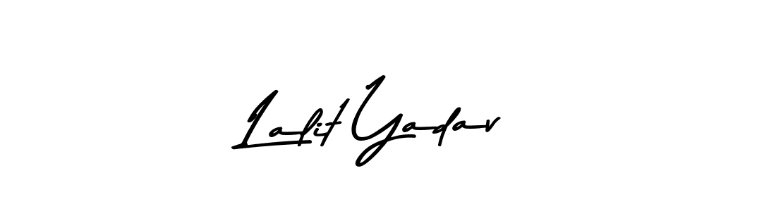 Create a beautiful signature design for name Lalit Yadav. With this signature (Asem Kandis PERSONAL USE) fonts, you can make a handwritten signature for free. Lalit Yadav signature style 9 images and pictures png