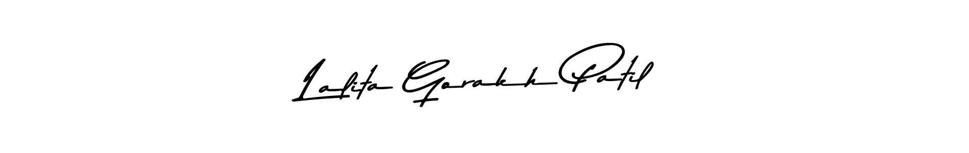 Lalita Gorakh Patil stylish signature style. Best Handwritten Sign (Asem Kandis PERSONAL USE) for my name. Handwritten Signature Collection Ideas for my name Lalita Gorakh Patil. Lalita Gorakh Patil signature style 9 images and pictures png