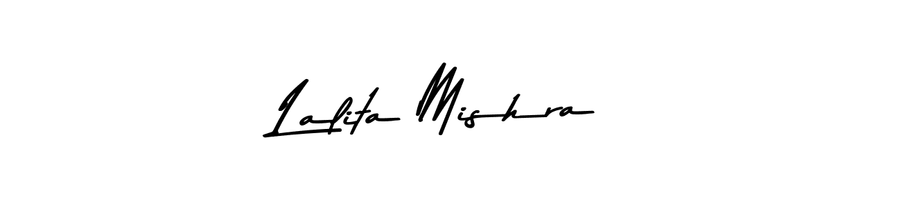 Design your own signature with our free online signature maker. With this signature software, you can create a handwritten (Asem Kandis PERSONAL USE) signature for name Lalita Mishra. Lalita Mishra signature style 9 images and pictures png