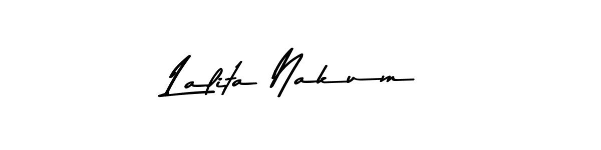 The best way (Asem Kandis PERSONAL USE) to make a short signature is to pick only two or three words in your name. The name Lalita Nakum include a total of six letters. For converting this name. Lalita Nakum signature style 9 images and pictures png