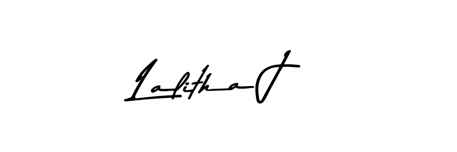 Also You can easily find your signature by using the search form. We will create Lalitha J name handwritten signature images for you free of cost using Asem Kandis PERSONAL USE sign style. Lalitha J signature style 9 images and pictures png