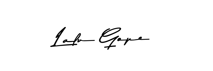 Lalu Gope stylish signature style. Best Handwritten Sign (Asem Kandis PERSONAL USE) for my name. Handwritten Signature Collection Ideas for my name Lalu Gope. Lalu Gope signature style 9 images and pictures png