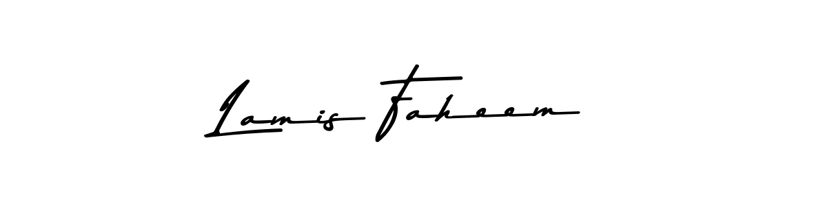 Lamis Faheem stylish signature style. Best Handwritten Sign (Asem Kandis PERSONAL USE) for my name. Handwritten Signature Collection Ideas for my name Lamis Faheem. Lamis Faheem signature style 9 images and pictures png