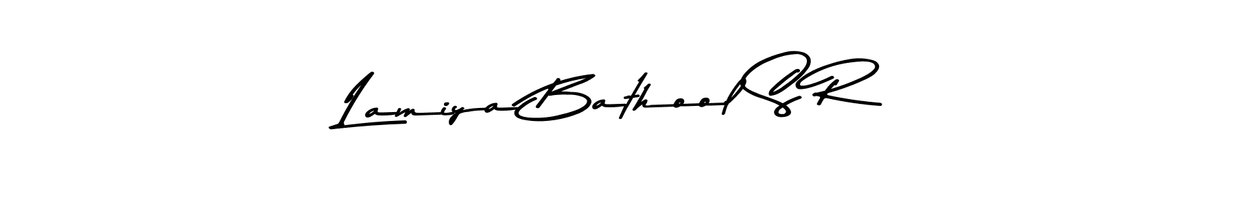 Here are the top 10 professional signature styles for the name Lamiya Bathool S R. These are the best autograph styles you can use for your name. Lamiya Bathool S R signature style 9 images and pictures png