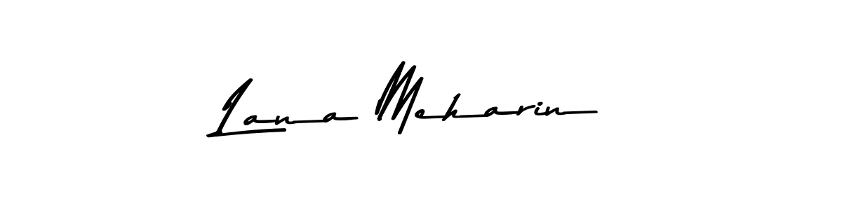 How to make Lana Meharin name signature. Use Asem Kandis PERSONAL USE style for creating short signs online. This is the latest handwritten sign. Lana Meharin signature style 9 images and pictures png