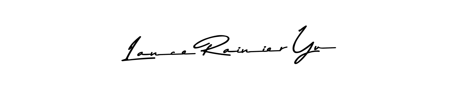 Also You can easily find your signature by using the search form. We will create Lance Rainier Yu name handwritten signature images for you free of cost using Asem Kandis PERSONAL USE sign style. Lance Rainier Yu signature style 9 images and pictures png