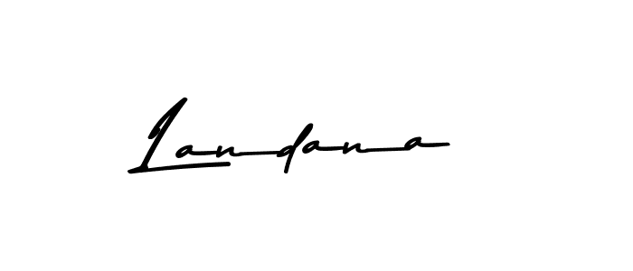 How to make Landana name signature. Use Asem Kandis PERSONAL USE style for creating short signs online. This is the latest handwritten sign. Landana signature style 9 images and pictures png