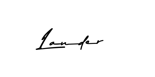 Similarly Asem Kandis PERSONAL USE is the best handwritten signature design. Signature creator online .You can use it as an online autograph creator for name Lander. Lander signature style 9 images and pictures png