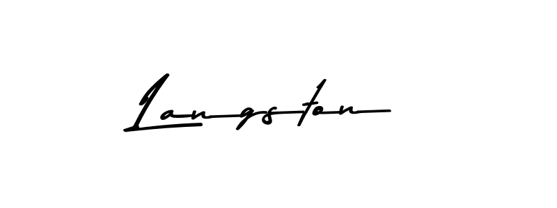 Use a signature maker to create a handwritten signature online. With this signature software, you can design (Asem Kandis PERSONAL USE) your own signature for name Langston. Langston signature style 9 images and pictures png