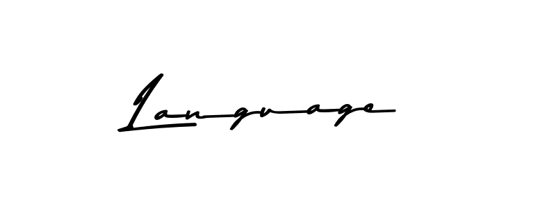 Create a beautiful signature design for name Language. With this signature (Asem Kandis PERSONAL USE) fonts, you can make a handwritten signature for free. Language signature style 9 images and pictures png