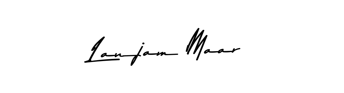 Similarly Asem Kandis PERSONAL USE is the best handwritten signature design. Signature creator online .You can use it as an online autograph creator for name Lanjam Maar. Lanjam Maar signature style 9 images and pictures png