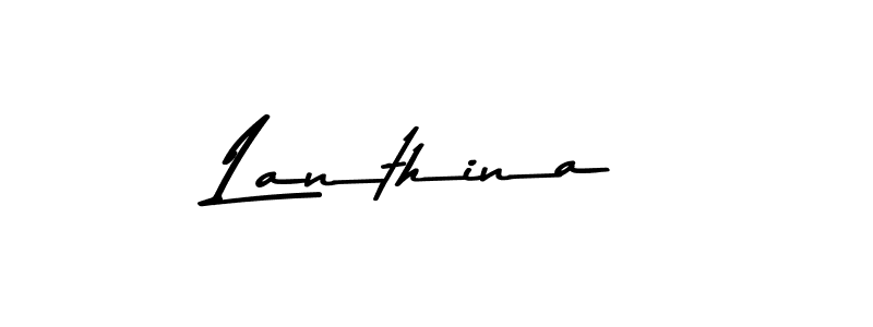 Design your own signature with our free online signature maker. With this signature software, you can create a handwritten (Asem Kandis PERSONAL USE) signature for name Lanthina. Lanthina signature style 9 images and pictures png