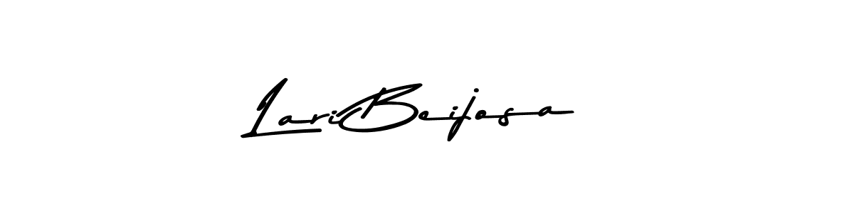 How to make Lari Beijosa name signature. Use Asem Kandis PERSONAL USE style for creating short signs online. This is the latest handwritten sign. Lari Beijosa signature style 9 images and pictures png