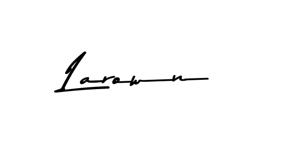 How to make Larown name signature. Use Asem Kandis PERSONAL USE style for creating short signs online. This is the latest handwritten sign. Larown signature style 9 images and pictures png
