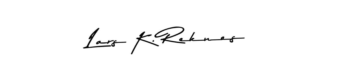 Lars K. Reknes stylish signature style. Best Handwritten Sign (Asem Kandis PERSONAL USE) for my name. Handwritten Signature Collection Ideas for my name Lars K. Reknes. Lars K. Reknes signature style 9 images and pictures png