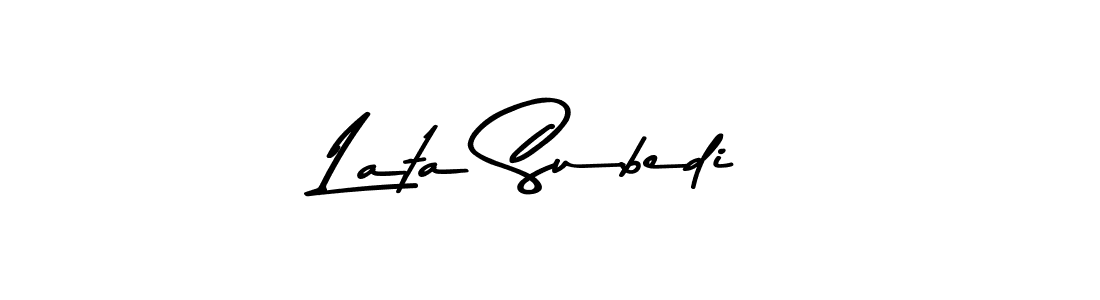 How to make Lata Subedi signature? Asem Kandis PERSONAL USE is a professional autograph style. Create handwritten signature for Lata Subedi name. Lata Subedi signature style 9 images and pictures png