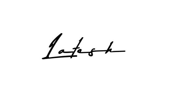 Create a beautiful signature design for name Latesh. With this signature (Asem Kandis PERSONAL USE) fonts, you can make a handwritten signature for free. Latesh signature style 9 images and pictures png