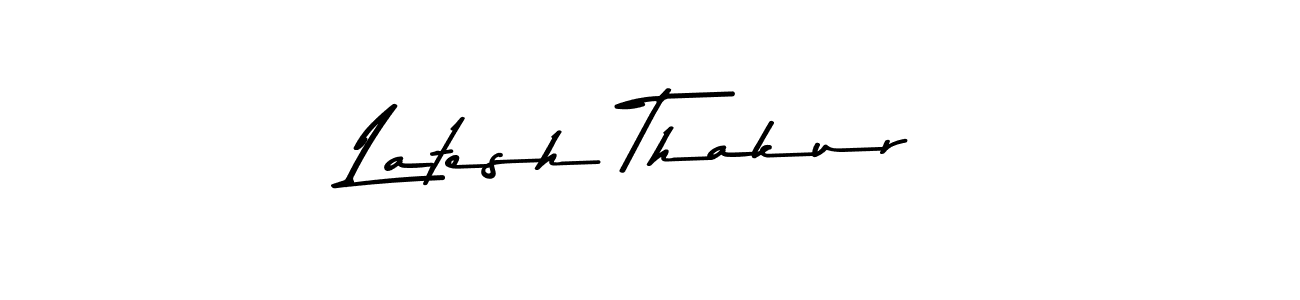 Create a beautiful signature design for name Latesh Thakur. With this signature (Asem Kandis PERSONAL USE) fonts, you can make a handwritten signature for free. Latesh Thakur signature style 9 images and pictures png