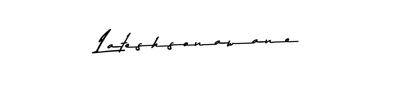 Make a beautiful signature design for name Lateshsonawane. With this signature (Asem Kandis PERSONAL USE) style, you can create a handwritten signature for free. Lateshsonawane signature style 9 images and pictures png