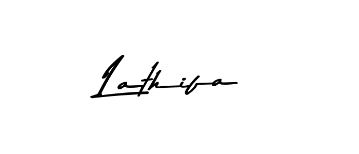 Design your own signature with our free online signature maker. With this signature software, you can create a handwritten (Asem Kandis PERSONAL USE) signature for name Lathifa. Lathifa signature style 9 images and pictures png