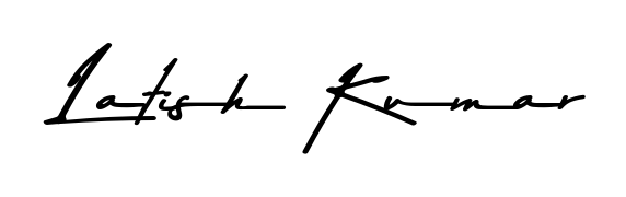 The Asem Kandis PERSONAL USE font transforms the name Latish Kumar into an executive sign with sharp precision and distinguished character. Latish Kumar signature style 9 images and pictures png