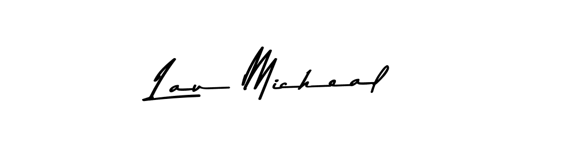 Make a beautiful signature design for name Lau Micheal. With this signature (Asem Kandis PERSONAL USE) style, you can create a handwritten signature for free. Lau Micheal signature style 9 images and pictures png