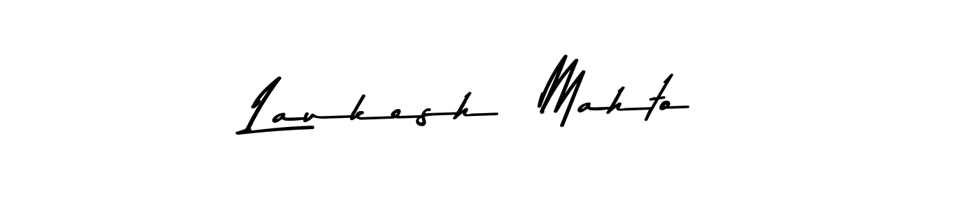This is the best signature style for the Laukesh  Mahto name. Also you like these signature font (Asem Kandis PERSONAL USE). Mix name signature. Laukesh  Mahto signature style 9 images and pictures png