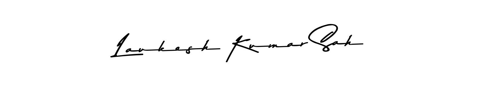 The best way (Asem Kandis PERSONAL USE) to make a short signature is to pick only two or three words in your name. The name Laukesh Kumar Sah include a total of six letters. For converting this name. Laukesh Kumar Sah signature style 9 images and pictures png