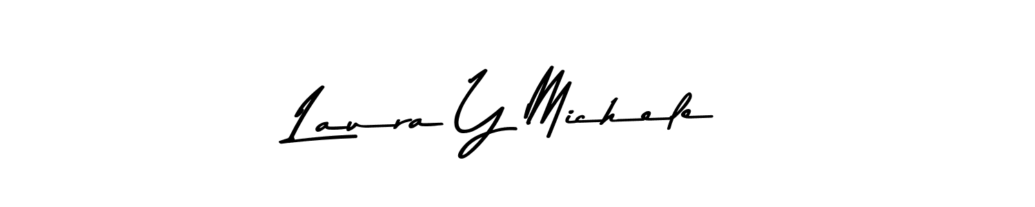 Design your own signature with our free online signature maker. With this signature software, you can create a handwritten (Asem Kandis PERSONAL USE) signature for name Laura Y Michele. Laura Y Michele signature style 9 images and pictures png