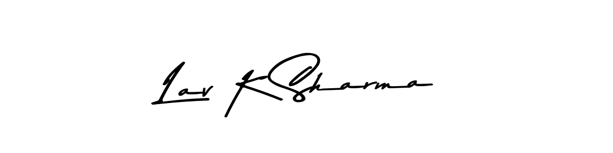 The best way (Asem Kandis PERSONAL USE) to make a short signature is to pick only two or three words in your name. The name Lav K Sharma include a total of six letters. For converting this name. Lav K Sharma signature style 9 images and pictures png
