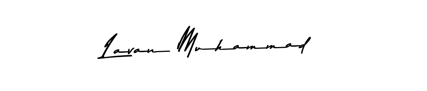 How to make Lavan Muhammad name signature. Use Asem Kandis PERSONAL USE style for creating short signs online. This is the latest handwritten sign. Lavan Muhammad signature style 9 images and pictures png