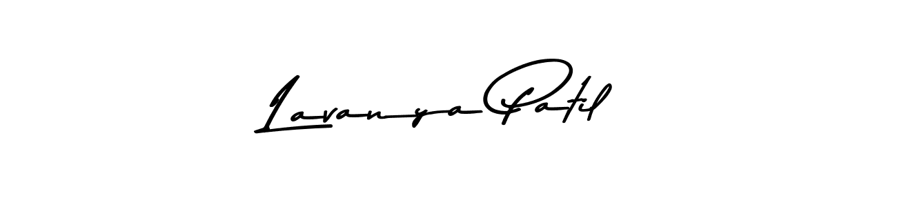 How to make Lavanya Patil name signature. Use Asem Kandis PERSONAL USE style for creating short signs online. This is the latest handwritten sign. Lavanya Patil signature style 9 images and pictures png